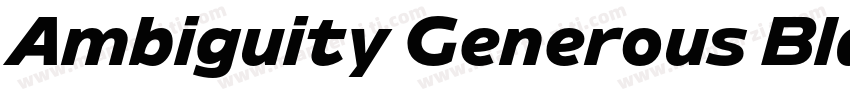 Ambiguity Generous Black字体转换